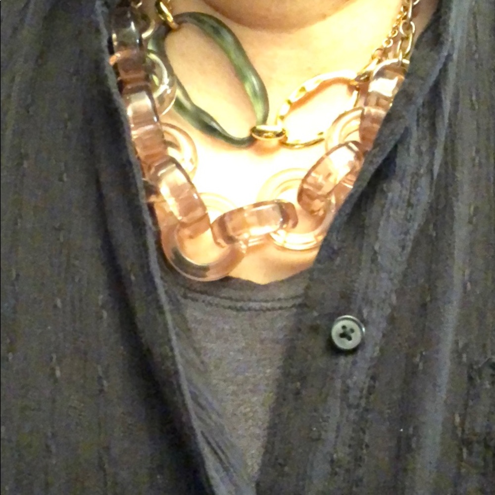 JCrew necklace W-circular Link Never worn - Picture 4 of 4